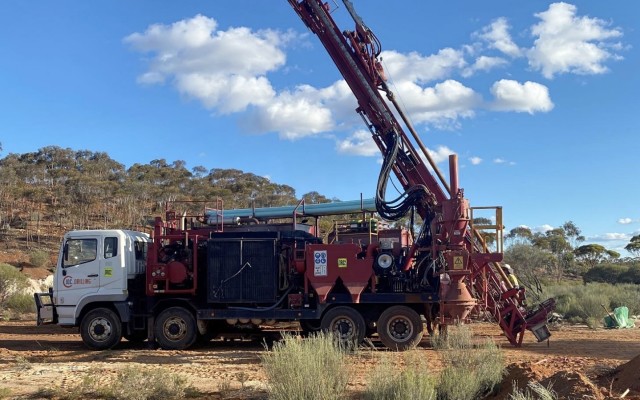 Aurumin ASX AUN RC drill rig Mt Dimer