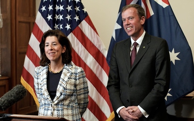 Australian critical minerals projects United States of America US financing Gina Raimondo Dan Tehan