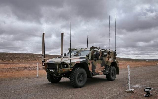 Electro Optic Systems ASX EOS Remote Weapon Commonwealth of Australia Bushmaster Hawkei vehicle