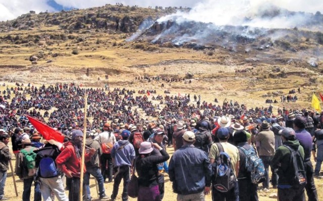 Peru copper protest Minerals and Metals Group MMG Las Bambas mine