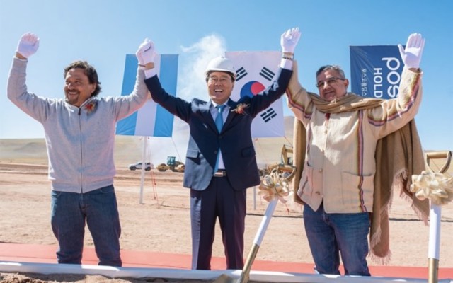 Posco invests Argentina South Korea steel lithium triangle Galan