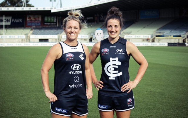 Respiri wheezo Carlton Football Club game changers AFLW AFL logo