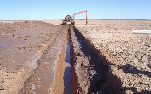 Trigg Mining Lake Throssell Sulphate of Potash Project ASX TMG trenching test pumping